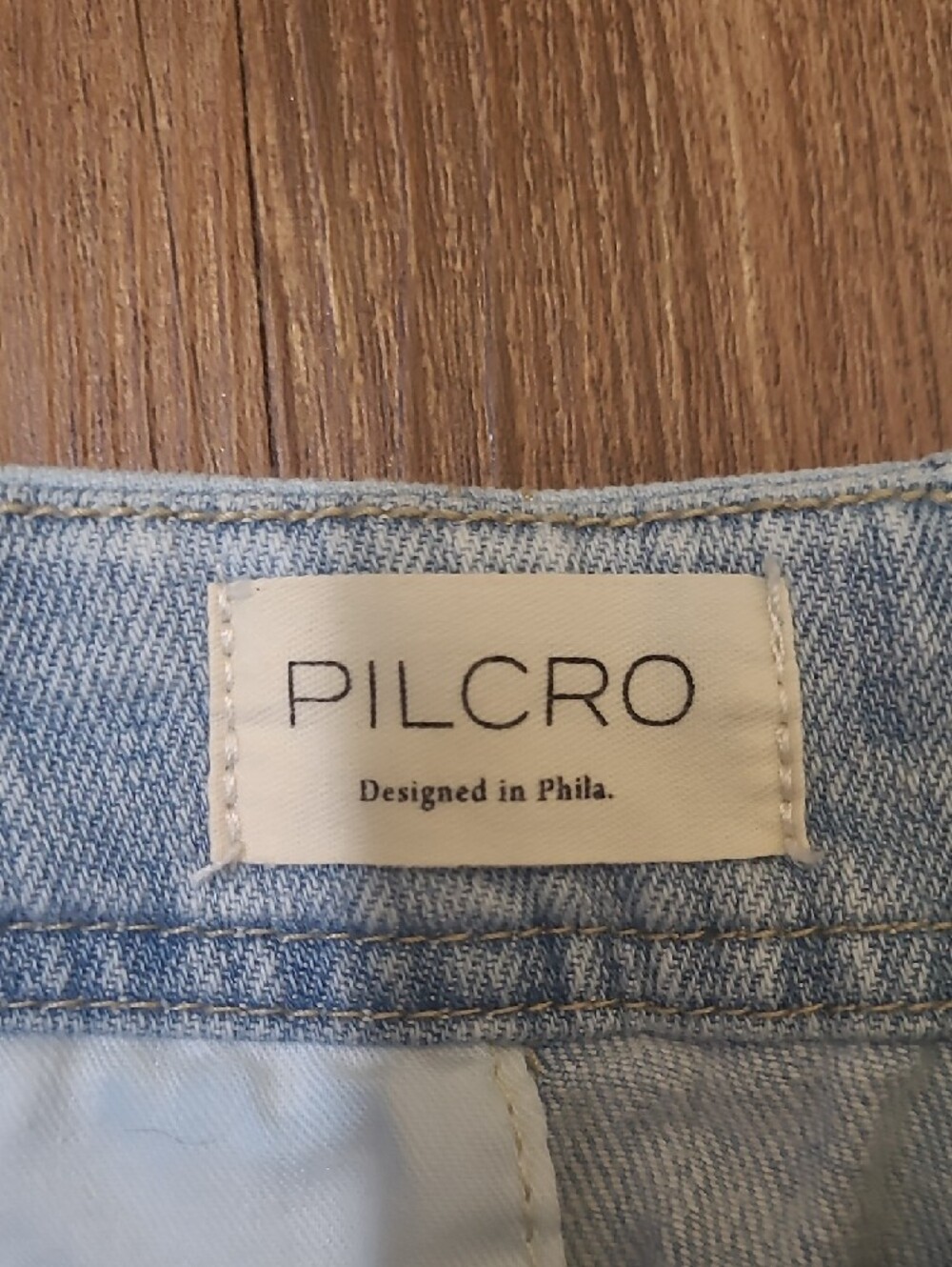 Pilcro Light Blue Wide-Leg Denim Jeans - Picture 2 of 15